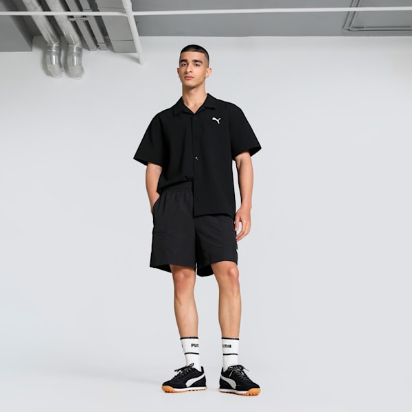 WARDROBE Essentials Men's Relaxed Fit  6" Cargo Shorts, PUMA Black, extralarge-IND